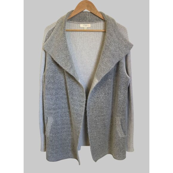 Umgee Sweaters - Umgee Cardigan Sweater Women's XL Gray Open Front Pockets Oversized Minimalist